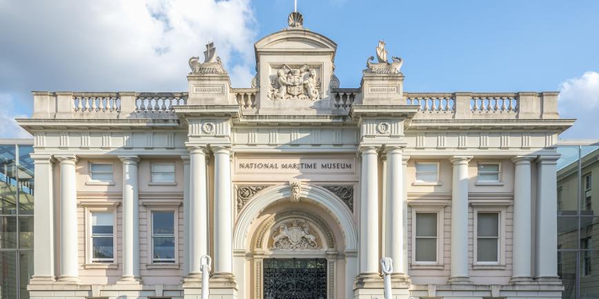Photograph of the entrance to the National Maritime Museum